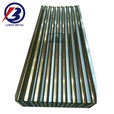 800-1500mm Largura GI Chapas de telhado onduladas Z120 Chapa de ferro galvanizado Chapa de telhado de metal de zinco com spangle regular