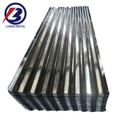 800-1500mm Largura GI Chapas de telhado onduladas Z120 Chapa de ferro galvanizado Chapa de telhado de metal de zinco com spangle regular