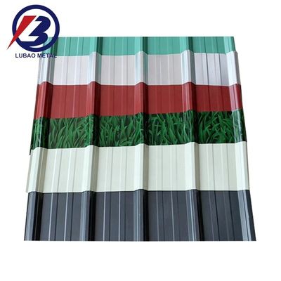 DX51D Revestimento Z30-Z40 914mm 2438mm 6096mm Chromadek BWG 28 Folha de telhado Folha de telhado para folhas de telhado de óxido de magnésio