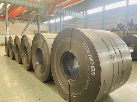 Full Hard SS400 Hot Rolled Carbon Steel Strip/Coil Q195 Q235 Q345 Prime Steel Coils com largura padrão ASTM 600-2000mm