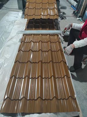 Preços da folha de telhado PPGI pré-pintada corrugada folha galvanizada de metal colorido azulejo de aço com serviço de corte