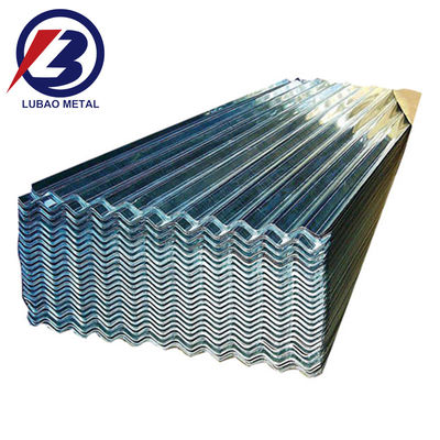 Revestimento de zinco 30-275 g/m2 Folha de telhado de aço galvanizado corrugado de alta resistência de tipo trapezoidal para edifícios impermeáveis