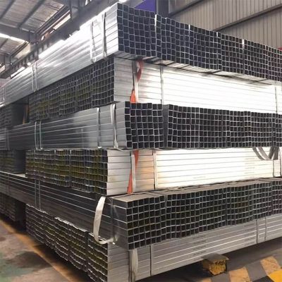 Tubos e tubos de aço galvanizados quadrados e retangulares para edifícios industriais de estufa com serviço de processamento de descolagem