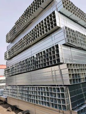 Tubos e tubos de aço galvanizados quadrados e retangulares para edifícios industriais de estufa com serviço de processamento de descolagem