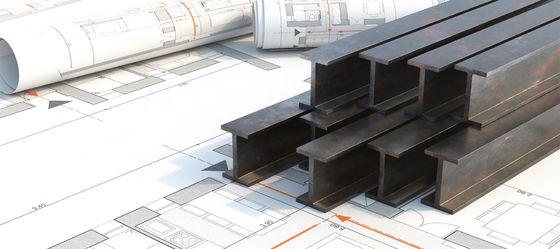 10-30 mm espessura vigas de aço laminadas a quente com secção H com largura de flange conforme exigido nas normas ASTM JIS EN BS