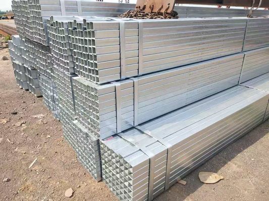 Tubos retangulares de ferro negro de alta precisão galvanizados galvanizados quadrados de aço com tolerância de ± 1% e técnica de laminagem a quente