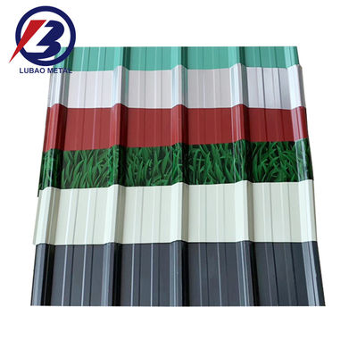 665-1100mm Largura Material de construção PPGI/PPGL corrugado Galvanizado telhado de aço pré-pintado Chapa de azulejos com espessura de 0,1-1mm