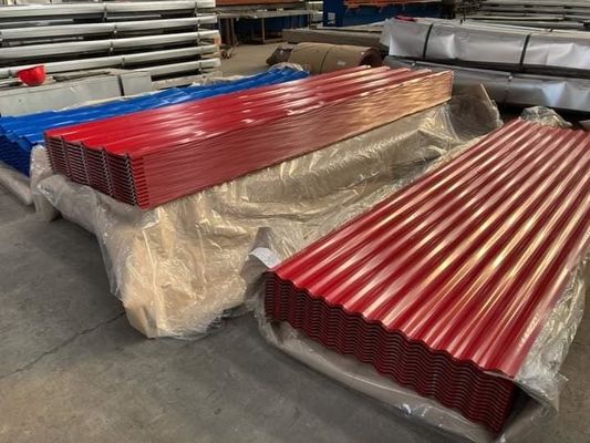 0.12mm 0.3mm 0.5mm PPGI Ral Color Coated Prepainted Galvanized Corrugated Roof Sheet com Spangle Regular Full Hard