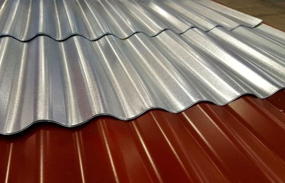 0.12mm 0.3mm 0.5mm PPGI Ral Color Coated Prepainted Galvanized Corrugated Roof Sheet com Spangle Regular Full Hard
