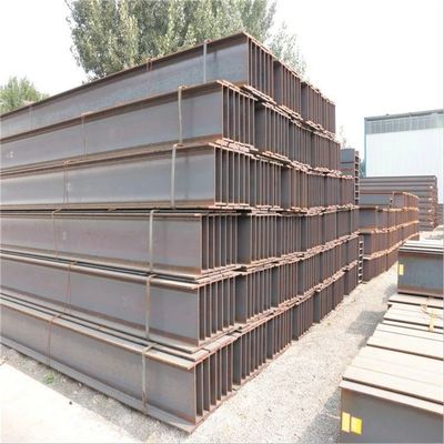 Q235B A36 Q345B Grade H-canal estrutural de aço carbono H viga com 8 mm 64 mm espessura da flange