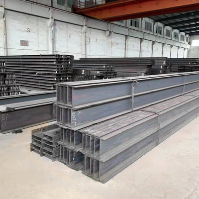 Q235B A36 Q345B Grade H-canal estrutural de aço carbono H viga com 8 mm 64 mm espessura da flange