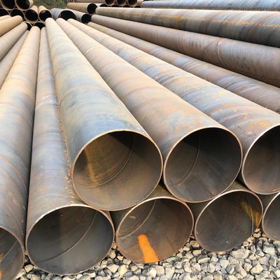 Seção Forma Redonda Grande Diâmetro LSAW SSAW Tubo de aço carbono espiral soldado para infraestrutura de ponte