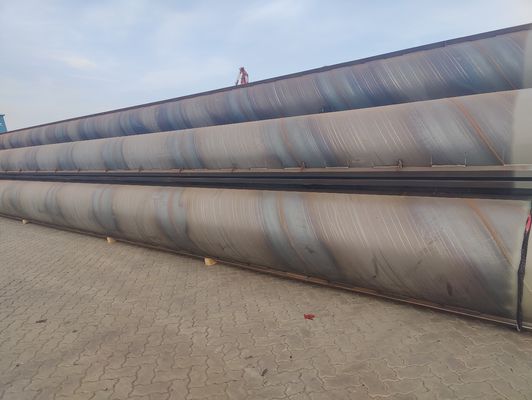 Seção Forma Redonda Grande Diâmetro LSAW SSAW Tubo de aço carbono espiral soldado para infraestrutura de ponte