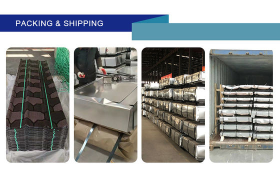 PPGI painel galvanizado corrugado revestido de cor painel pré-pintado azulejos de aço em cor RAL personalizável para construção