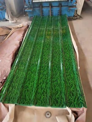 Folha de telhado corrugada personalizada Cor PPGI Folha de telhado SGCC Cor Revestida Pré-pintada Folha de aço galvanizado Certificado