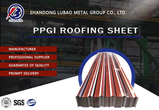 Revestimento de zinco 30-275 g/m2 Folhas galvanizadas onduladas e azulejos de aço de cor PPGI com opções de cores RAL a preços diretos