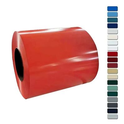 Rolos de bobina de aço DX51D DX52D DX53D Z30 Z275 Fabricação de parede PPGI PPGL pré-pintada com espessura de revestimento pintado 0,25-0,8 mm