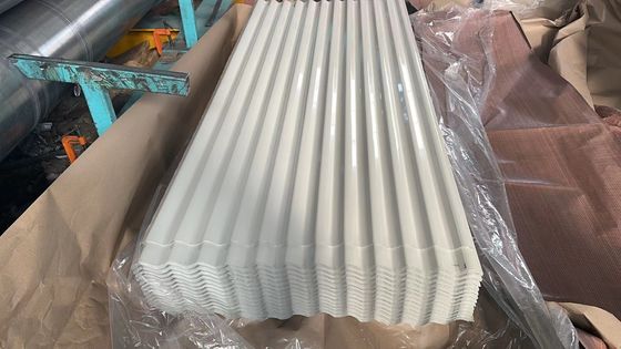 Serviço de soldadura PPGI Painéis galvanizados corrugados de chapas de telhado de ferro zinco metálico com comprimento de 1000-5000 mm