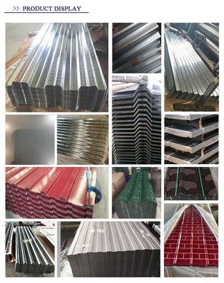 Descontados ASTM AISI SGCC RAL Cores Galvanizadas Corrugadas e PPGI Cores Chapas de aço Largura 600-1100mm a Preços Diretos