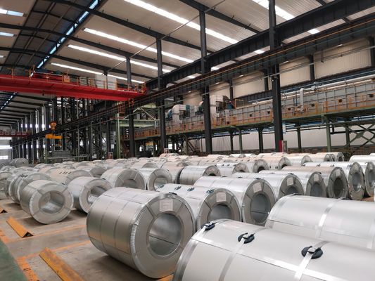 Coil de aço revestido com galvão para bobinas galvanizadas a quente Folhas de telhado metálicas Materiais de construção Aluminizado zinco