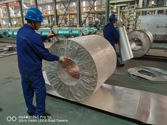 Coil de aço revestido com galvão para bobinas galvanizadas a quente Folhas de telhado metálicas Materiais de construção Aluminizado zinco