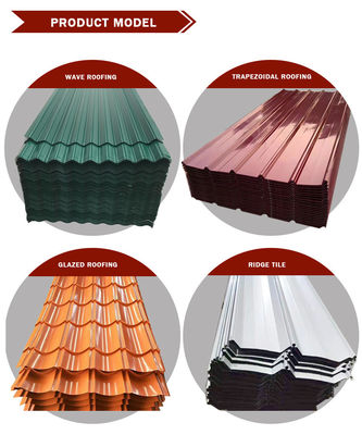 Serviço de dobra personalizável Folha corrugada galvanizada PPGI resistente à corrosão e resistente à corrosão com diferentes padrões de onda