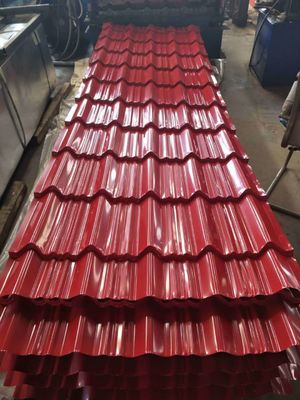 Folhas de corte personalizadas, revestidas por cores profissionais, folhas de telhado onduladas, folhas de aço galvanizadas, tipo espangular regular
