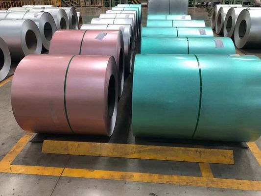Folha de revestimento de cor PPGL bobinas PPGI bobinas de aço galvanizadas superfície solicitação do cliente liso A653 G60 S350GD 0.2MM 0.3MM 0.4MM