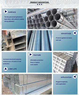 Tubos pré-galvanizados de aço galvanizados com superfície não lubrificada