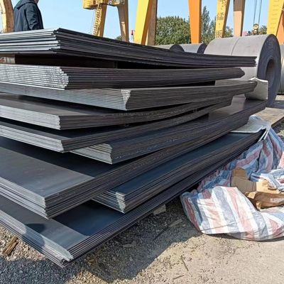 Prime Low Carbon HRC ASTM A36 Q195 Q235 SS400 Espessura 0,8-300 mm Aço leve MS Chapa de aço laminada a quente para placa de recipiente