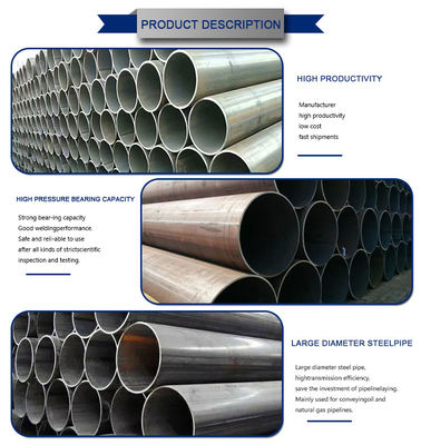 SAW Técnica Q195 Q235 Q345 Tubo de aço de costura recta de alto carbono a preços descontados para variedades extraordinárias