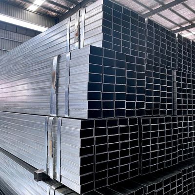 Q235B Q345 ST52 100*100 Tubo de aço galvanizado 90 mm GI Tubos de tubos ocos quadrados redondos soldados com técnica de laminagem a frio