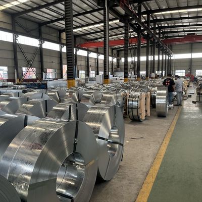 ASTM Standard Regular Spangle Z60 Z80 Z180 Z275 Dx51D Dx52D Dx53D Gi Hot Rolling Galvanized Steel Coil para tubos de aço