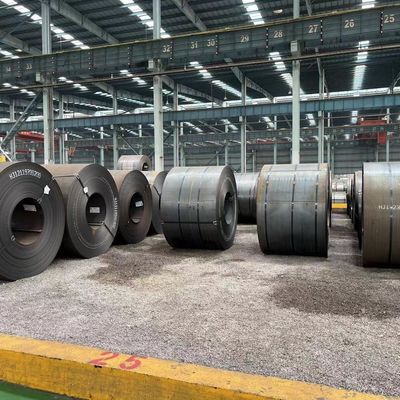 600-819 mm Largura ASTM A572 Q235 Q345 Ss400 S275jr hrc Ms Rolante a quente de aço carbono leve bobina Ss355jr St37 Metal de ferro preto