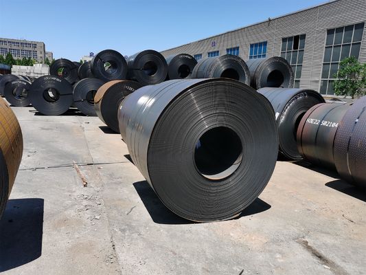 Q195 Q235B 1.5mm 1.6mm 1.9mm bobina de chapa de aço laminada a quente bobina de aço carbono com tolerância de ± 1% e superfície preta