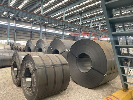Folha de bobina de aço laminada a quente, não ligada Q235 Q345 1250 mm 1500 mm, de espessura 0,2-4 mm