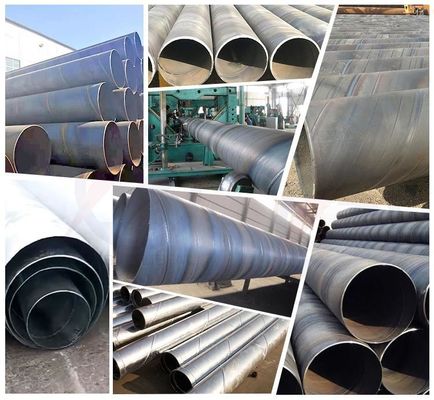 Tubo de aço soldado SSAW de 12 M de comprimento para transporte de fluidos de baixa pressão na indústria do petróleo e do gás