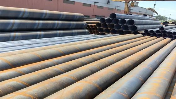 Tubo de aço soldado SSAW de 12 M de comprimento para transporte de fluidos de baixa pressão na indústria do petróleo e do gás