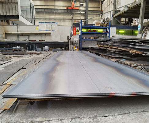 800-1500 mm Largura Placas de aço carbono laminadas a quente A36 Ss400 Q235 Q355 Q345 1 mm 2 mm 3 mm Espessura para processamento de descolamento