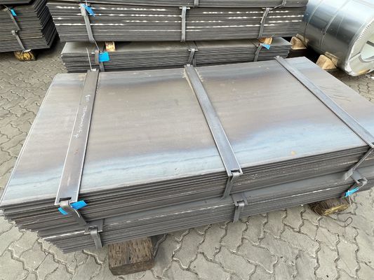 800-1500 mm Largura Placas de aço carbono laminadas a quente A36 Ss400 Q235 Q355 Q345 1 mm 2 mm 3 mm Espessura para processamento de descolamento