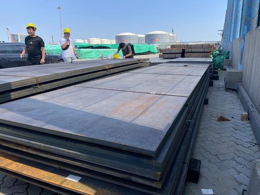 ASTM Standard Q345 Ss400 A36 Placa de aço 5mm 6mm 9mm hrc Ms Placa de aço leve de carbono laminado a quente para aplicações de resistência