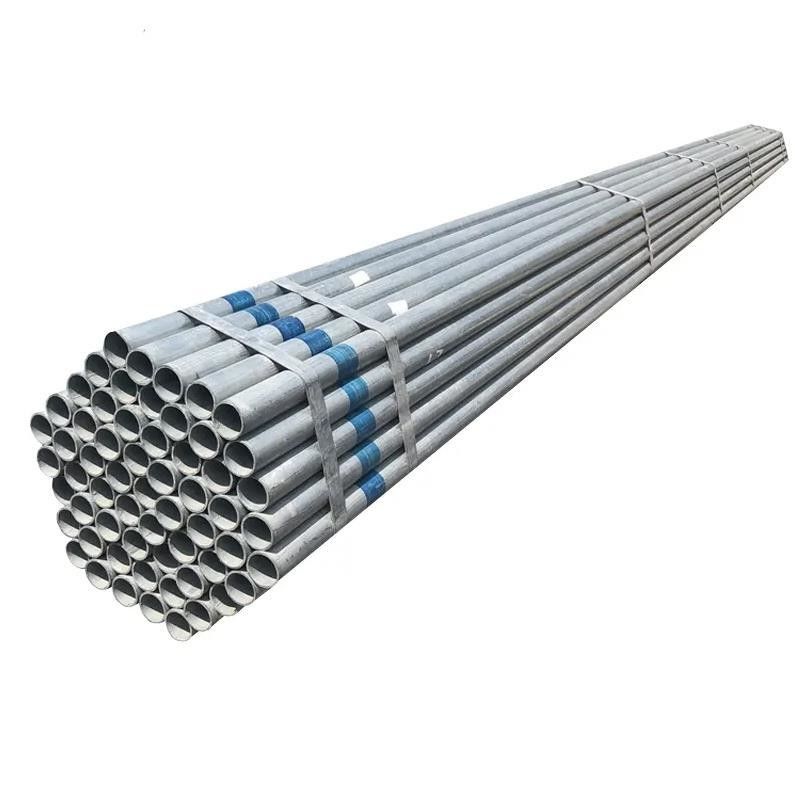 Tubo de aço galvanizado GI Tubos redondos soldados para materiais de construção Q195/Q215/Q235/Q345 Grau S235/S355/ 20/ 45