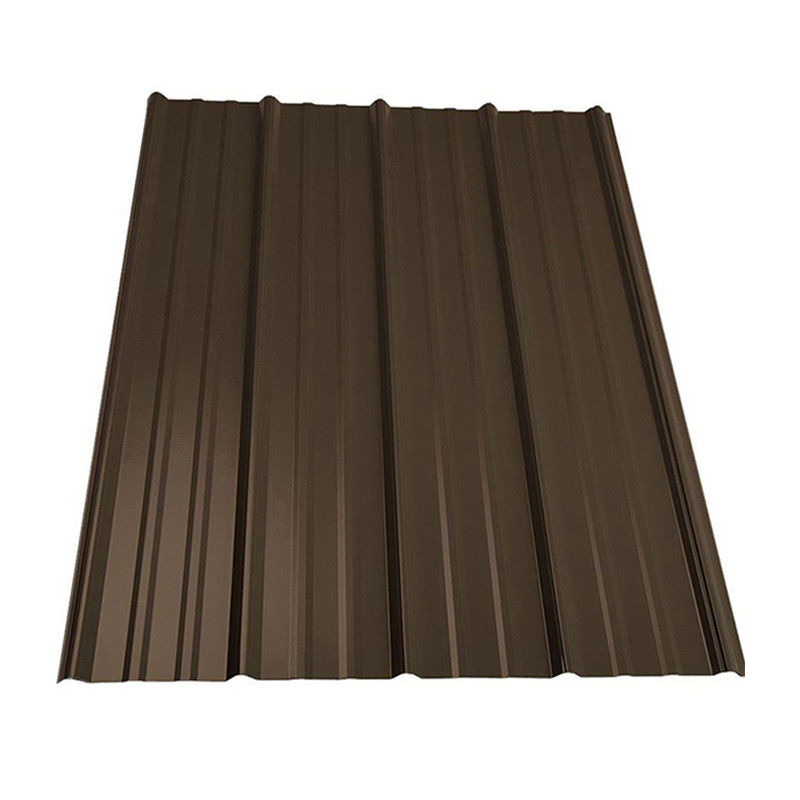 Painéis de telhado de metal primário PPGI Aço corrugado em telhado de edifícios Folha de aço revestida de cor Largura 665mm-1500mm Comprimento 1400-1799mm