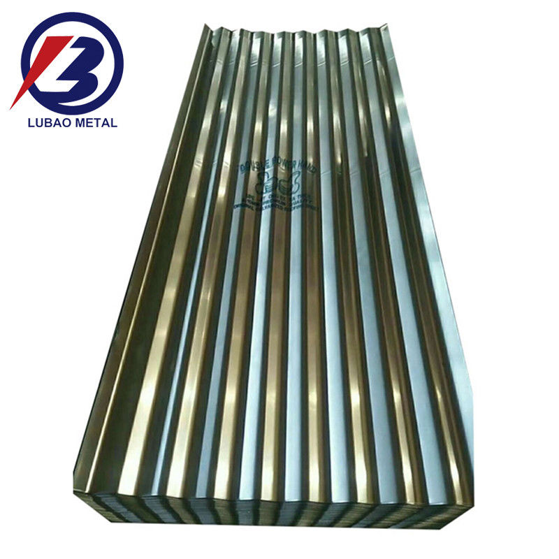 Materiais de construção metálicos de longa duração aço galvanizado corrugado 1,0 mm x 960 mm G550 Z275 revestimento UV resistente para telhados