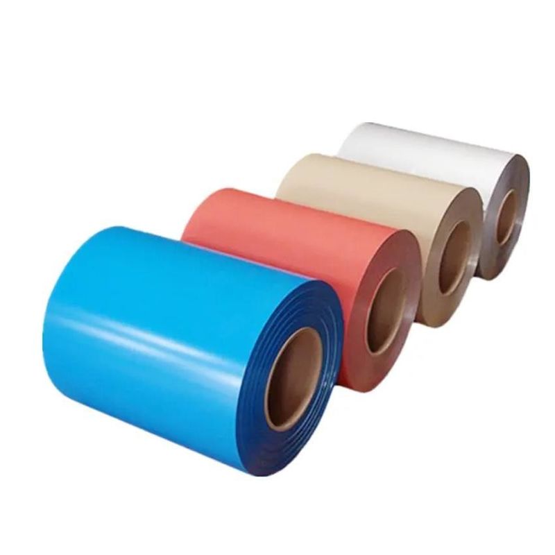 Superfície revestida por galvanização PPGI COIL ROLL Dx51d Dx52D 0,4 mm 0,5 mm 0,6 mm bobinas de aço pré-pintadas para materiais de construção