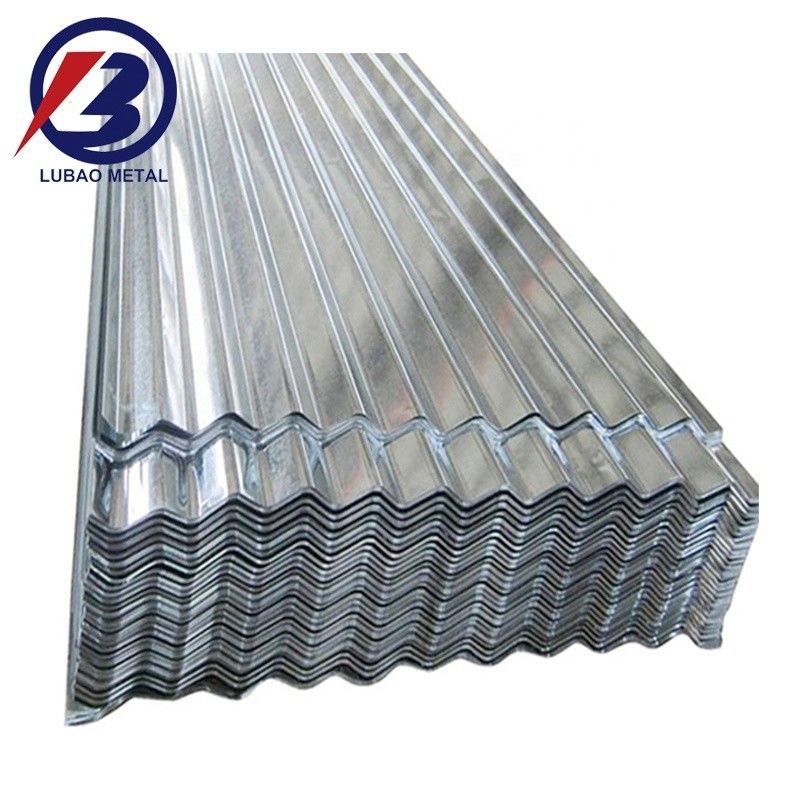 0.1-1mm Espessura DX51D GI Chapas de telhado onduladas galvanizadas Chapas de telhado onduladas de zinco para serviço de processamento de perfuração
