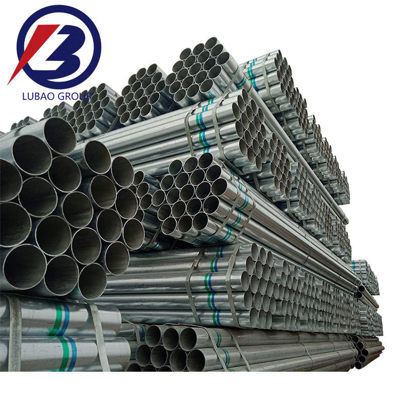 Tubo de aço galvanizado zinco 80g 6/12 metros comprimento padrão para material de construção de estrutura de estufa EMT tubo