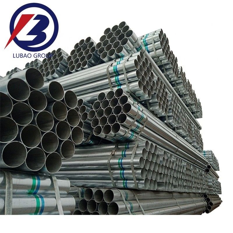 Tolerância ± 1% Tubo de aço galvanizado zinco 80g 6/12 metros comprimento padrão para estrutura de estufa e material de construção